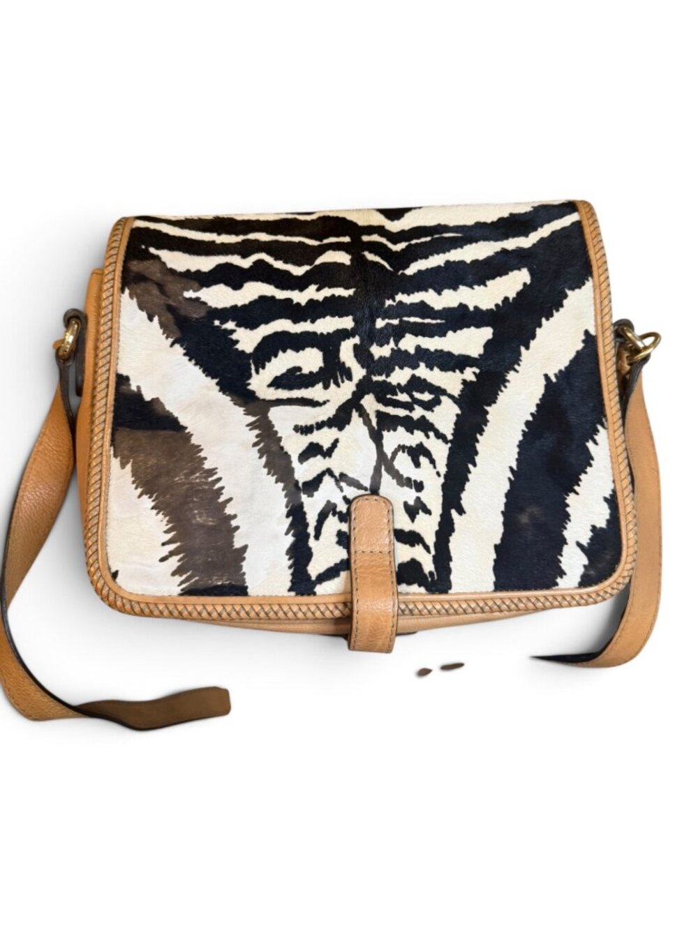 Gucci Marrakech Zebra Print Pony Hair Messenger Flap Bag with COA - Picture 2 of 15